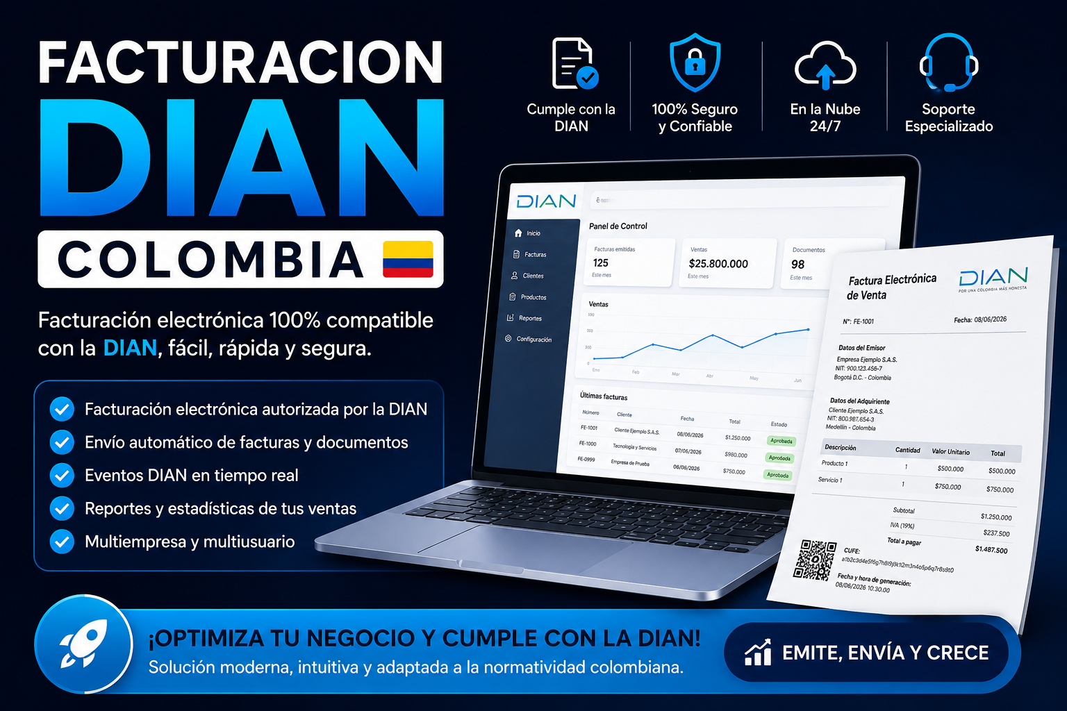 Sistemas de Facturación electrónica DIAN Colombia